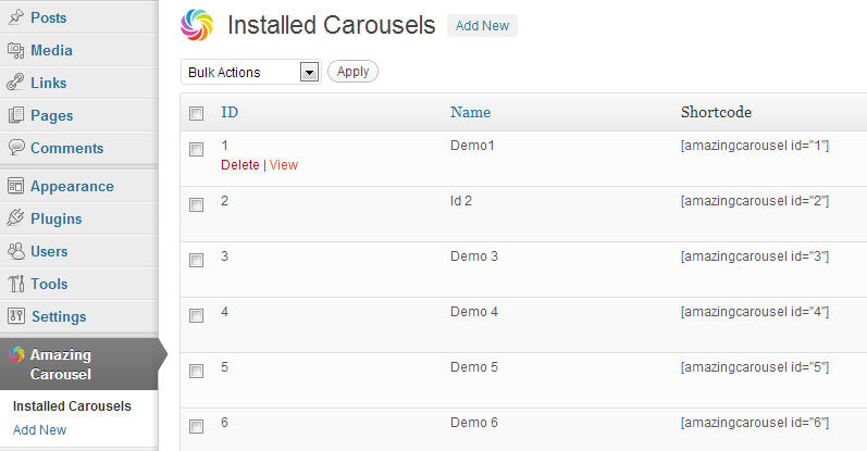 WordPress carousel plugin